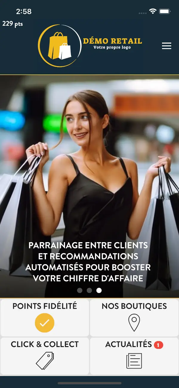 Carte de fidélité dématérialisée pour commerçants